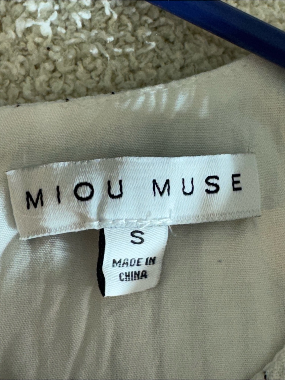 Miou Muse Top Womens size Small White Pinstripe Sleeveless Cropped Linen Blend - Picture 5 of 9